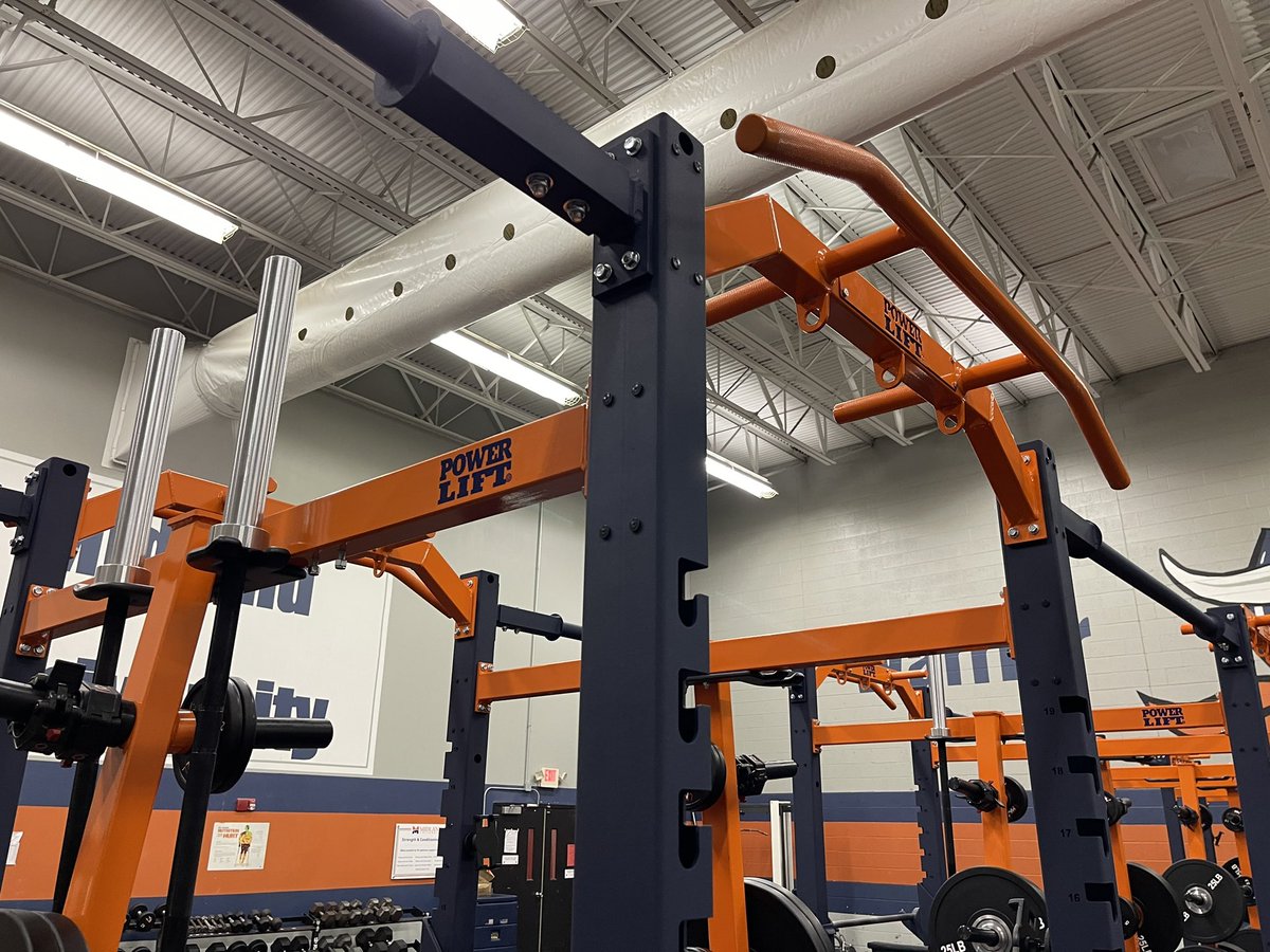 New weight room install!! Thank you @power_lift GO WARRIORS!! @MidlandU_FB turnUP!!!