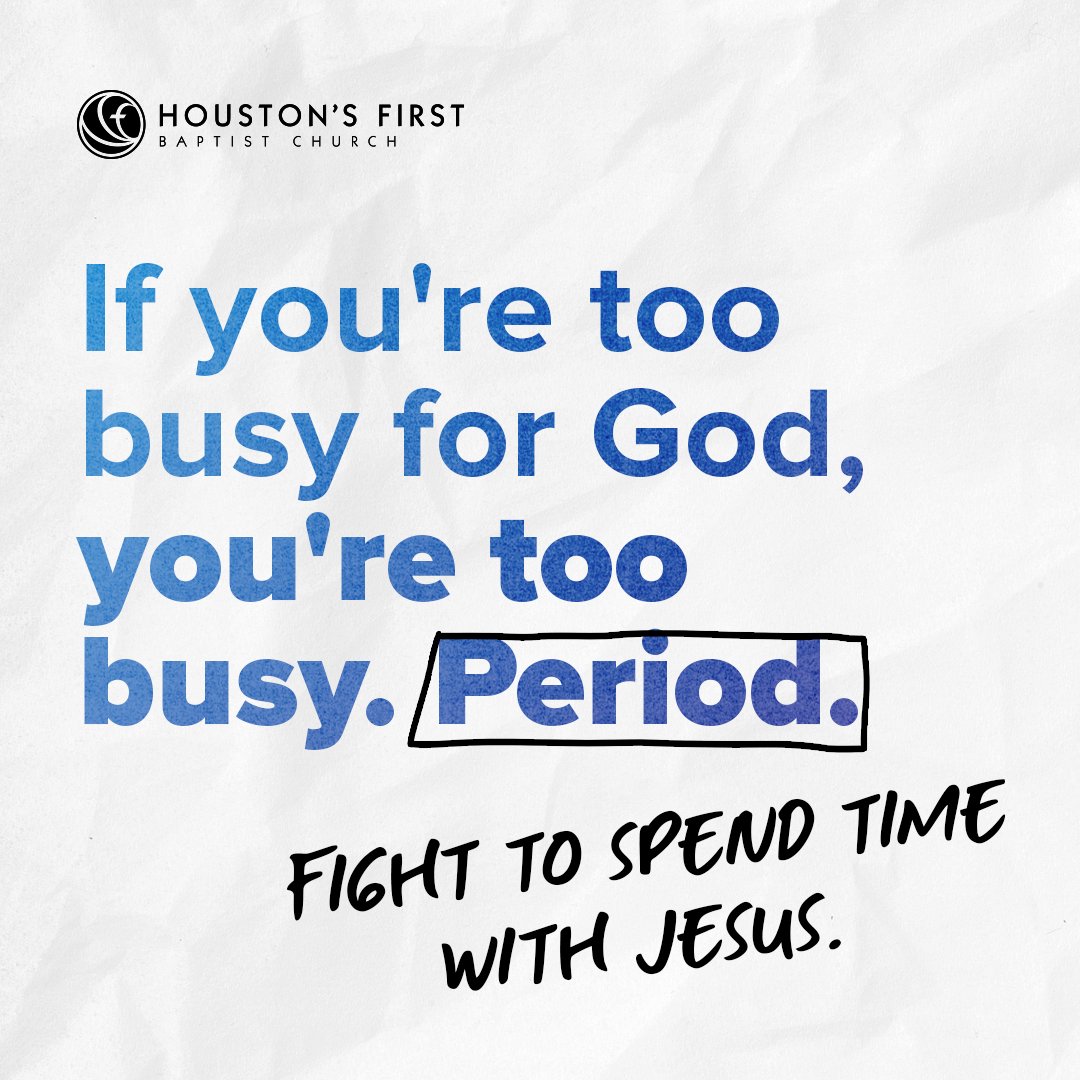 Fight to spend time with Jesus every day. What do you need to say 'no' to so that you can say 'yes' to time with Him?