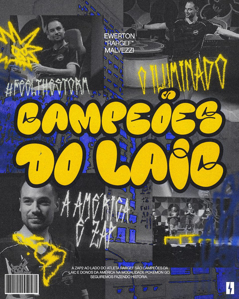 Depois da tempestade, a tempestade continua. 

Líder absoluto em championship points no cenário mundial de <a href="/PokemonGoApp/">Pokémon GO</a> nosso atleta foi campeão do #LAIC nesse final de semana! ⚡️

Conquistou não só o título como também a comunidade internacional com seu carisma e entusiasmo nas