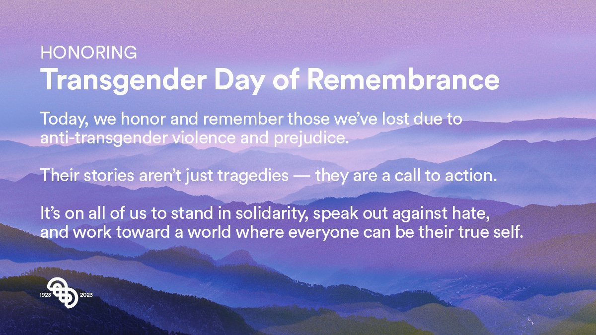 Today, on #TransgenderDayofRemembrance, we reaffirm our commitment to equality, inclusion, and respect for all. Let's stand together for a world that celebrates every identity. 🕊️🏳️‍⚧️