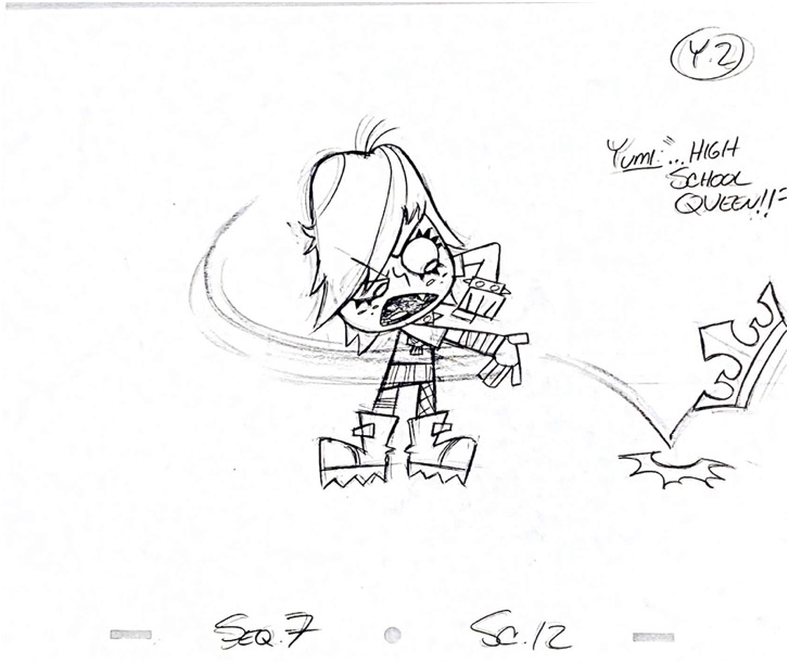 optimusscotto's tweet image. In honor of the 19th Anniversary of #HiHiPuffyAmiYumi yesterday, I dug up some of my old character layouts from the pilot. #hihipuffyamiyumi #HHPAY #CartoonNetwork #CartoonCartoons