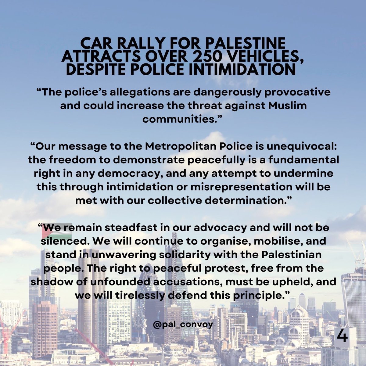 Pal_convoy's tweet photo. Pal_convoy response to MET Police https://t.co/tcXpSh8lS0