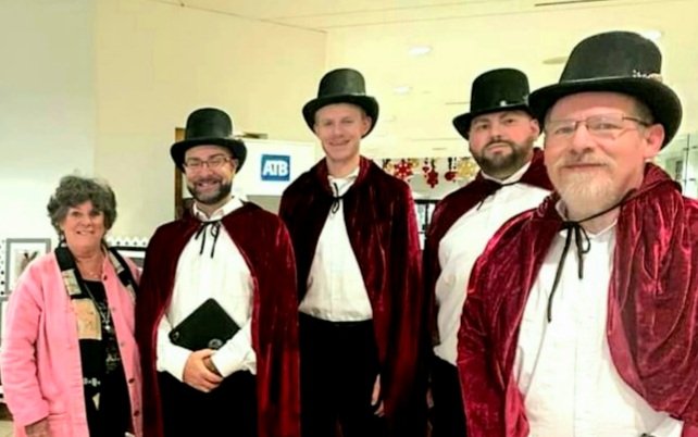 We had a great time singing inside ATB Place in downtown Edmonton today. #christmasisforcaroling