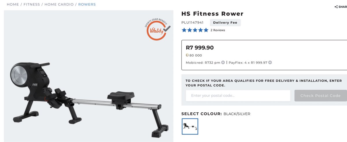 missdudz's tweet image. Been eyeing this bad boy from Sportsman’s warehouse. It help me improve my fitness &amp;amp; also help me reach my #VitalityHealth #Diamondstatus #DiscoveryBank has THE best rewards program. You earn miles that are more valuable than cash. #HackBlackFriday #BlackFriday #DiscoveryBestBank