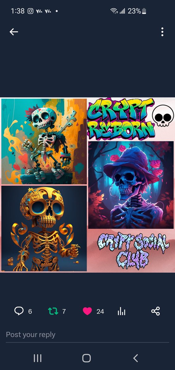 Whaddup people!

Today is the last day of the #BOGO #BuyOneGetOne for @cryptsocialclub 
I worked with them to create 2150 BADASS 1/1 pieces and until midnight EST when you mint one you get TWO!

LFG!! 😁💀
Cryptreborn.com