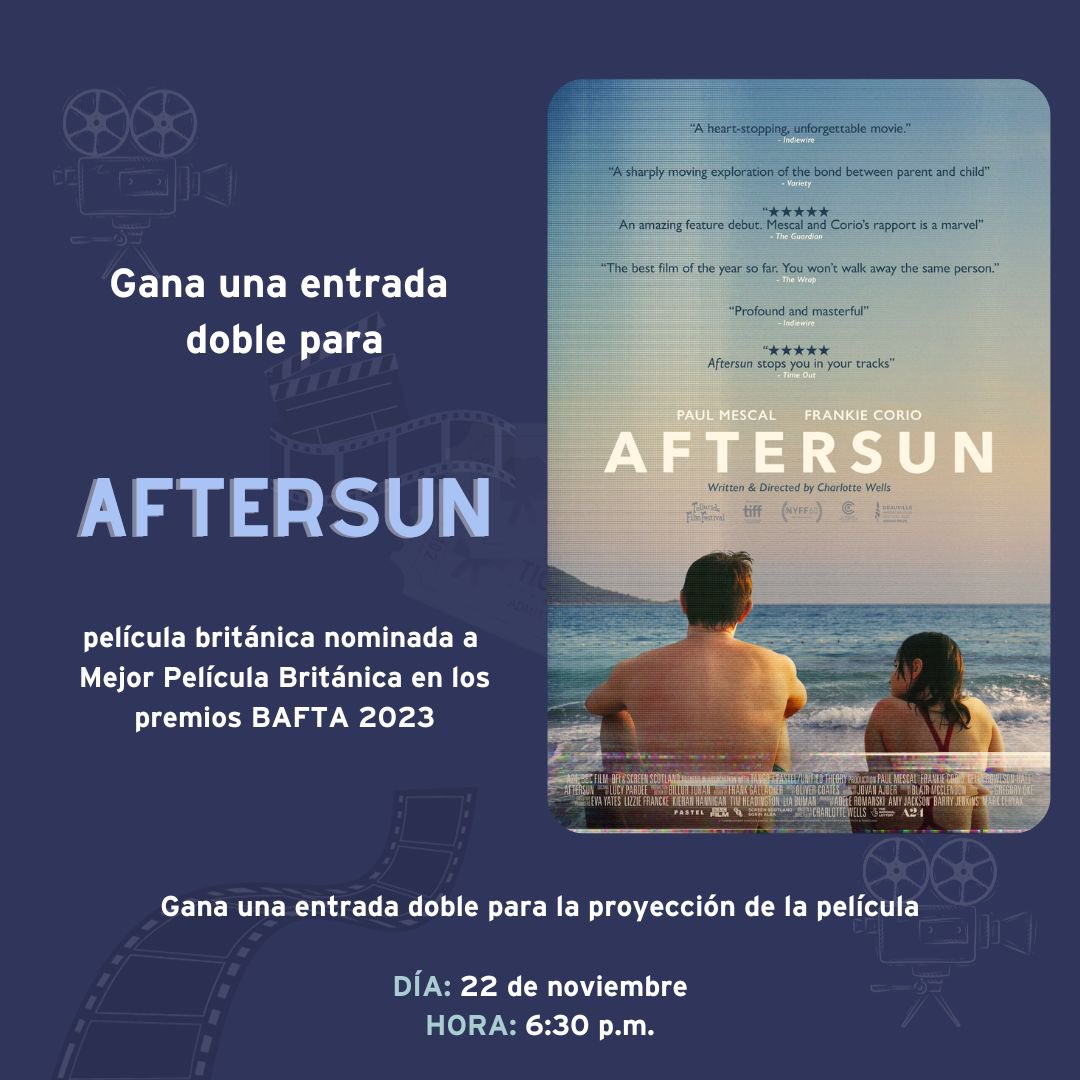 GavinDCook's tweet photo. #SorteoFlash ¿Te gustaría ver la aclamada película británica Aftersun en una exclusiva proyección este miércoles? 🇬🇧🎬✨️
Solo cuéntame aquí quien es tu actor o actriz favorita británica 🇬🇧 y entrarás al sorteo de una entrada doble. ¡Suerte!
*Participa hasta mañana al mediodía. https://t.co/JzAok3ZUZ2