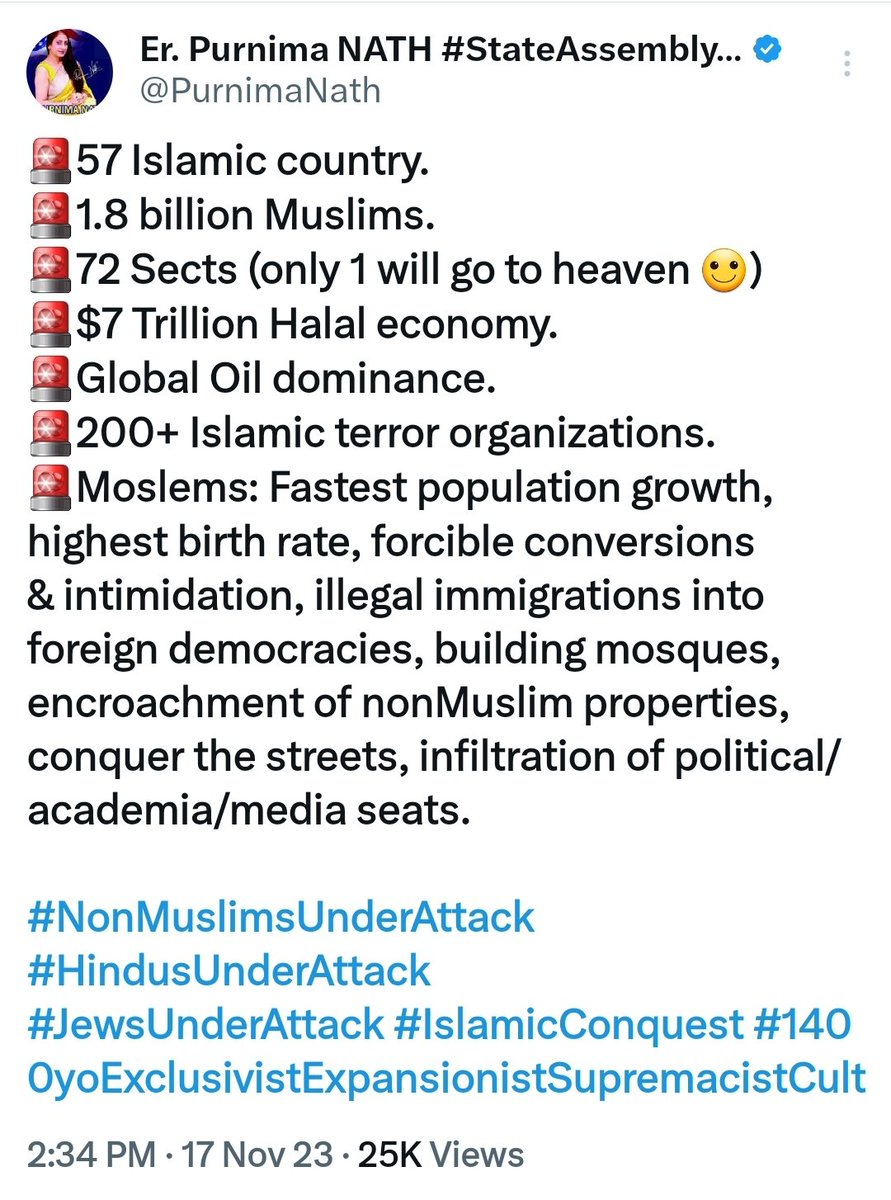 PurnimaNath's tweet photo. @mtracey Bro, learn history. #IslamicTerrorism #ShariahConquest
Nothing belongs to #1400yoTerrorCult.
#Imposition. #Supremacy. #Expansionism. #Exclusivism. #Religion. #Politics. #LandGrabbing. https://t.co/5YfSiSliXn
