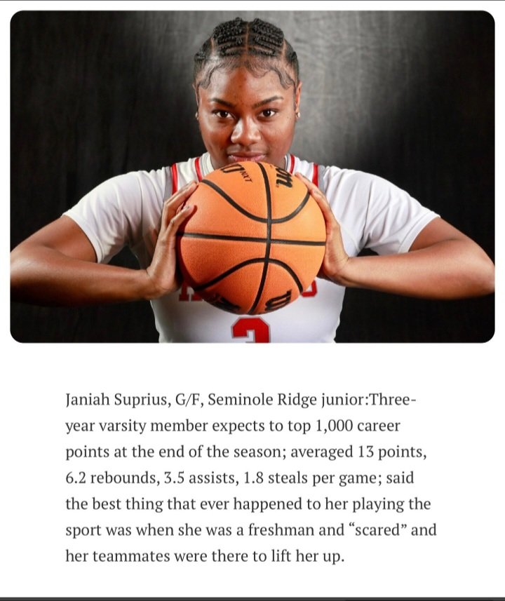 Congrats to <a href="/ywb_janiah/">janiah Suprius</a> on making the Sun Sentinel Fab 5.📈🏀💯
