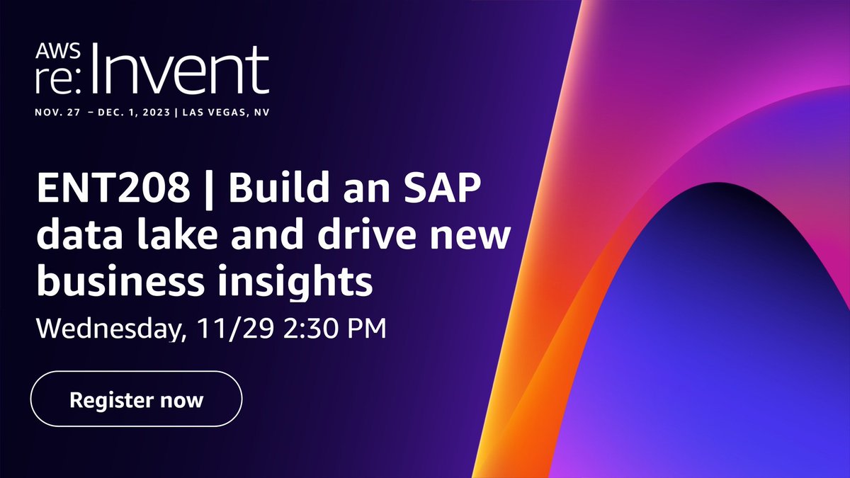 Join us to learn how to unlock powerful insights by combining SAP data with AWS. Learn to build bi-directional data flows, leverage analytics and ML, and transform sales forecasting and inventory with unified enterprise data lakes. #AWSforSAP #SAPanalytics #AI