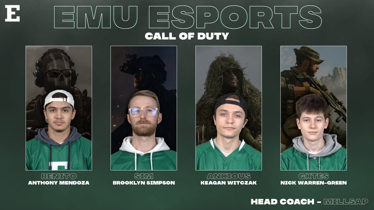 esports_emu's tweet photo. Last but certainly not least, we are highlighting our Call of Duty team!
These roller players dominated in the last on screen broadcast! Rumor has it, they’re dominating on MW3 too🤫
#oftenEMUlated || #EMU https://t.co/PLPA5FzeiH