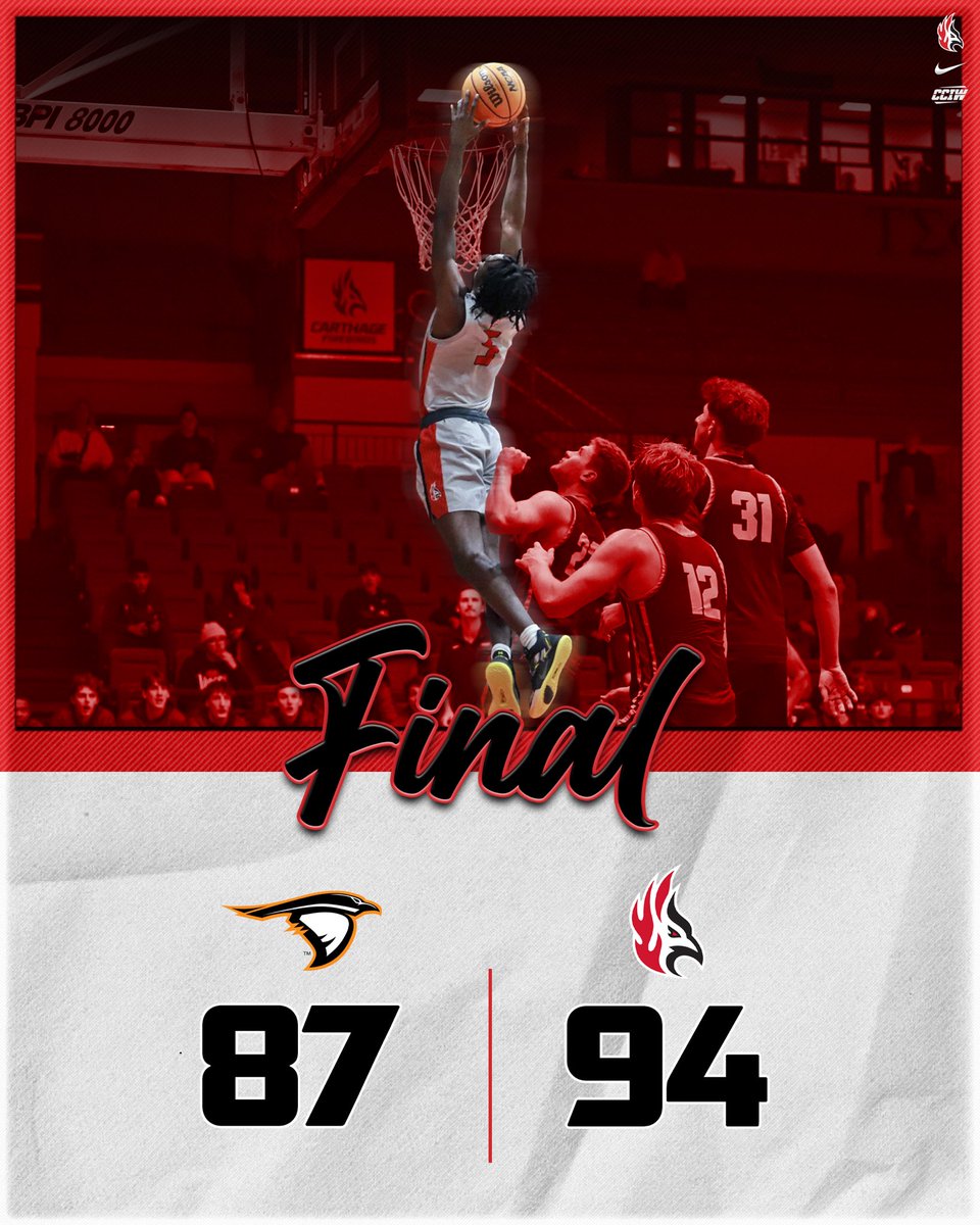 🔥BIRDS ON TOP🔥

Carthage comes away with a win over Anderson in the home opener!!!

#FuelTheFlame // #BirdsOnTop // #d3hoops