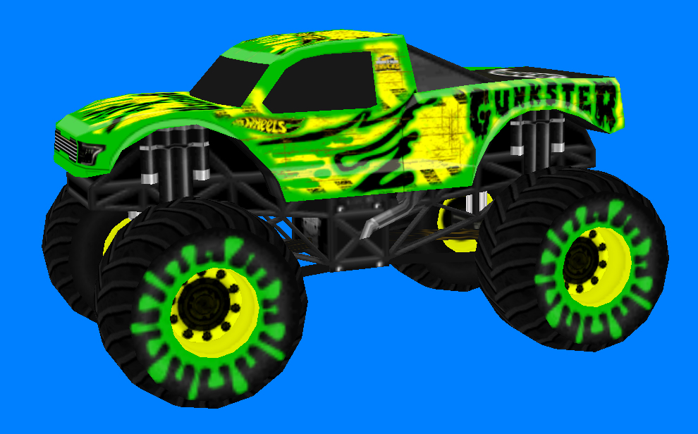 CalePutnam's tweet image. Looking gunky, as I wanted. Almost want to make the chassis green even though the real truck (BF 22) is all black. #MTM2 #RetroGaming