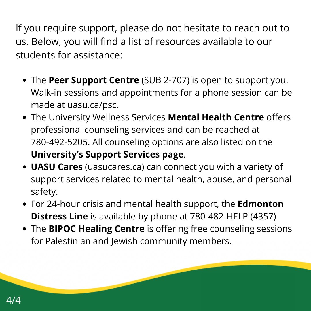 In solidarity with our campus community, the UASU condemns discrimination and harassment in all forms. Read our full statement, including links to resources and support. su.ualberta.ca/about/news/ent… #uasu #ualberta #uofa #uab #ualbertastudents #abpse #ualbertalife