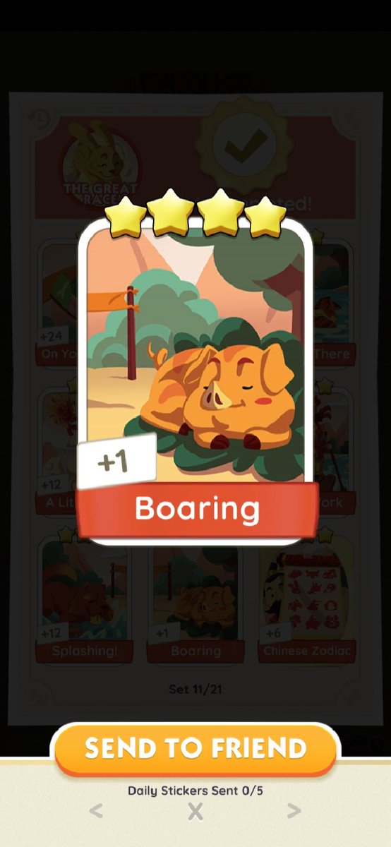 MoodBuruka's tweet photo. HAVE: Boaring
⭐⭐⭐⭐⭐
NEED: Oh my gems / Roger that

#MonopolyGo #MonopolyGoTrade https://t.co/NNR2Zv8GMa