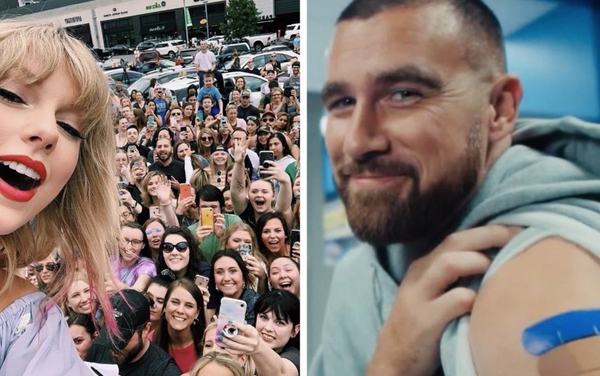 Travis Kelce is saving lives by endorsing the Pfizer Covid vaccine! 💙

Taylor Swift is saving democracy by encouraging her fans to register to vote! 💙

Drop a ❤️ and Repost if you support Swelce!

Chiefs over Eagles! 
Karma is the guy on the Chiefs…..
