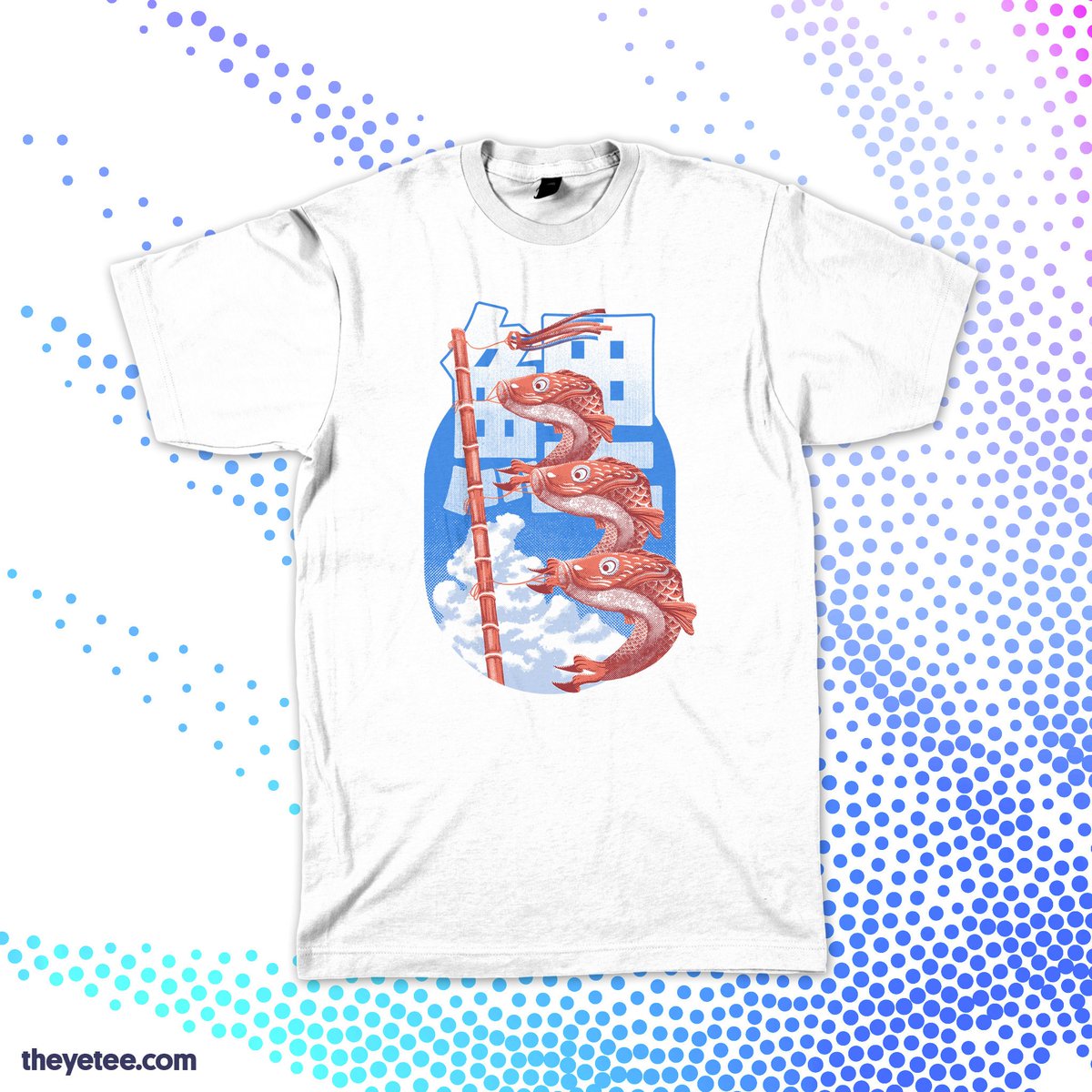 Summer Days Koinobori is will available for 24h later today on @theyetee !! November 21, 12AM to 11:59PM CST Grab yours 🙇 #theyetee #merch #koinobori