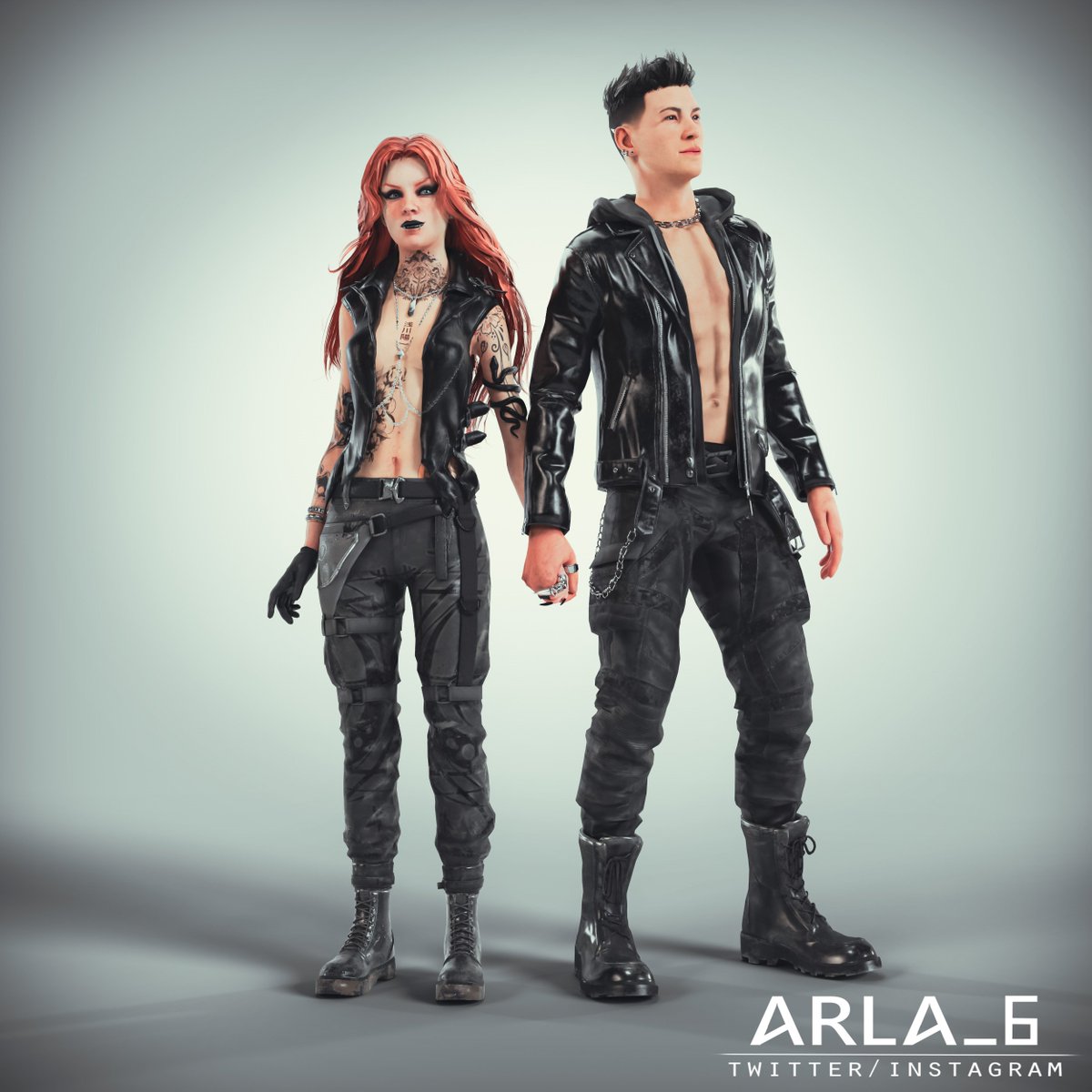 Arla_6's tweet photo. The outfits for this whole concept is more visible here 🥰

#dbdfanart #deadbydaylight #MikaelaReid #YoichiAsakawa https://t.co/msyIuFZCsU
