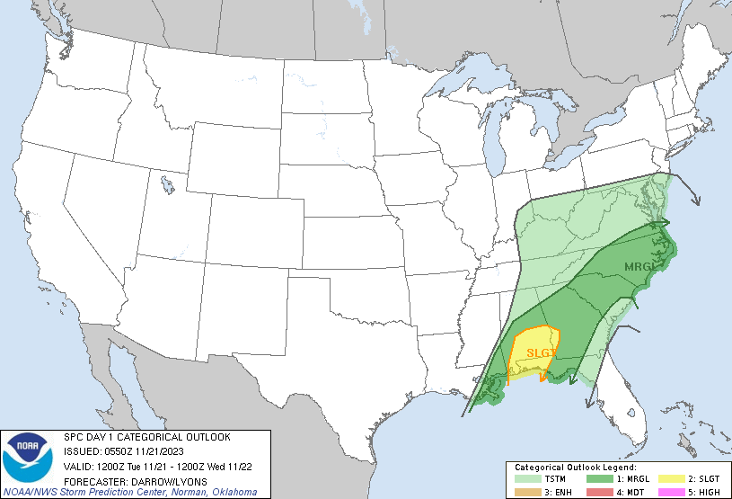 LimWeather's tweet photo. D1
#SlightRisk in S #Alabama, NW #Florida, SW #Georgia states of SE #DixieAlley esp #Mobile, #Montgomery, #Prattville, #Mobile, #Selma, #AuburnAL, #Dothan, #ColumbusGA, #Pensacola, #FerryPass, #BrentFL
5% #Wind/#tornado/<5% #Hail risk
#Wxtwitter #FLwx #ALwx #GAwx #SPC #SevereWX https://t.co/IVWN1hKHj8