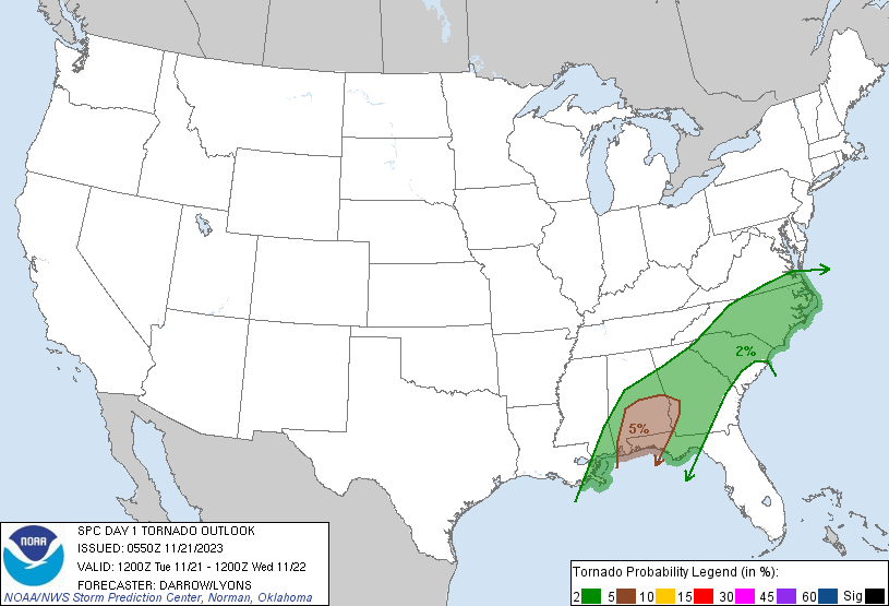 LimWeather's tweet photo. D1
#SlightRisk in S #Alabama, NW #Florida, SW #Georgia states of SE #DixieAlley esp #Mobile, #Montgomery, #Prattville, #Mobile, #Selma, #AuburnAL, #Dothan, #ColumbusGA, #Pensacola, #FerryPass, #BrentFL
5% #Wind/#tornado/<5% #Hail risk
#Wxtwitter #FLwx #ALwx #GAwx #SPC #SevereWX https://t.co/IVWN1hKHj8
