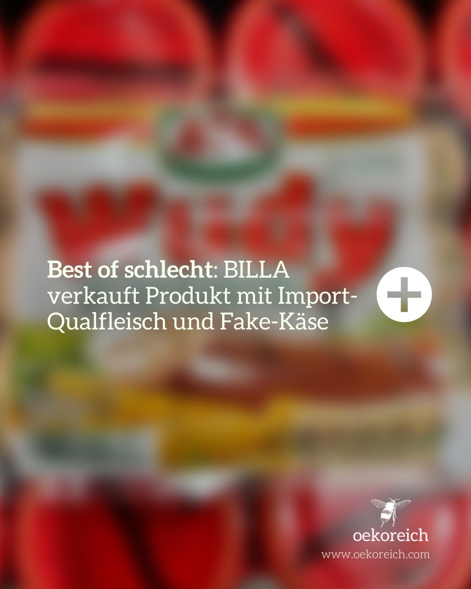 Öffentlich präsentiert sich #BILLA als Freund von Bauern &amp; Tierwohl. In der Praxis legt er uns Produkte ins Regal, die Bauernsterben und Tierleid befördern. Auf den ersten Blick erkennt man sie nicht als solche, #oekoreich hat sich das näher angesehen:

oekoreich.com/medium/best-of…