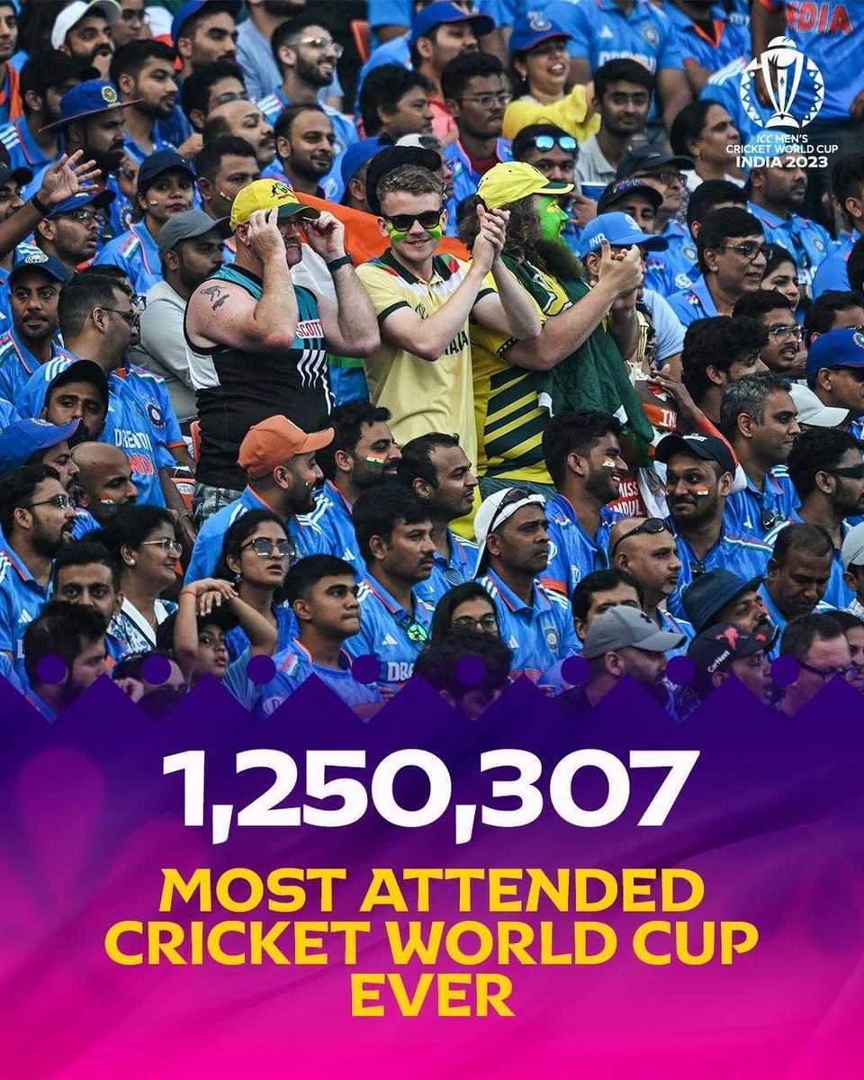 The biggest EVER 👏 🥳

Thank YOU to all of our fans who helped make #CWC23 the most attended yet! 🏟

More 📲 bit.ly/47mY4Ie