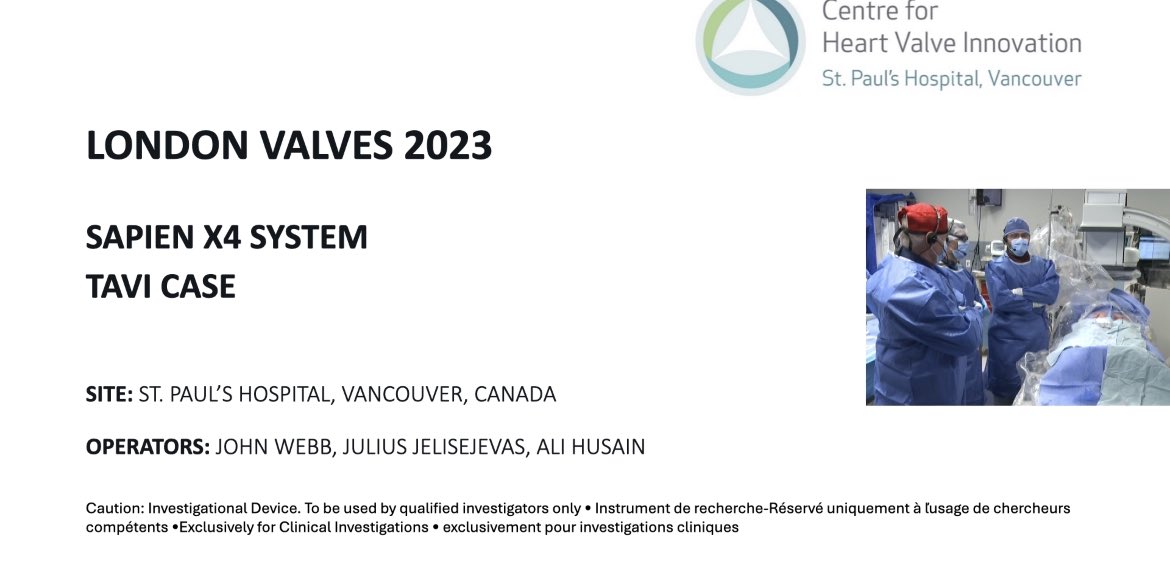 AliSahebHusain's tweet photo. It was a pleasure to have participated at #LondonValve2023 with Dr. John Webb. TF TAVI using a Sapien X4 Valve. @PCRonline #PCRLV #CardioTwitter https://t.co/OvMhuNU3uH