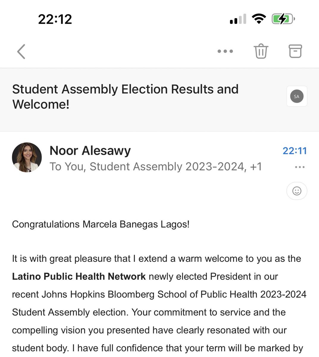 marchBanegas's tweet photo. Me siento feliz de compartir que fui elegida como presidenta para el Latino Public Health Network (Asociación de Latinos) en @JohnsHopkinsSPH 🎉

Estoy muy agradecida con el nuevo equipo y toda la comunidad estudiantil en Bloomberg 🥰 Ahora sí, vamosss con todo! 💪🏼 https://t.co/3Ic9G2lGlk