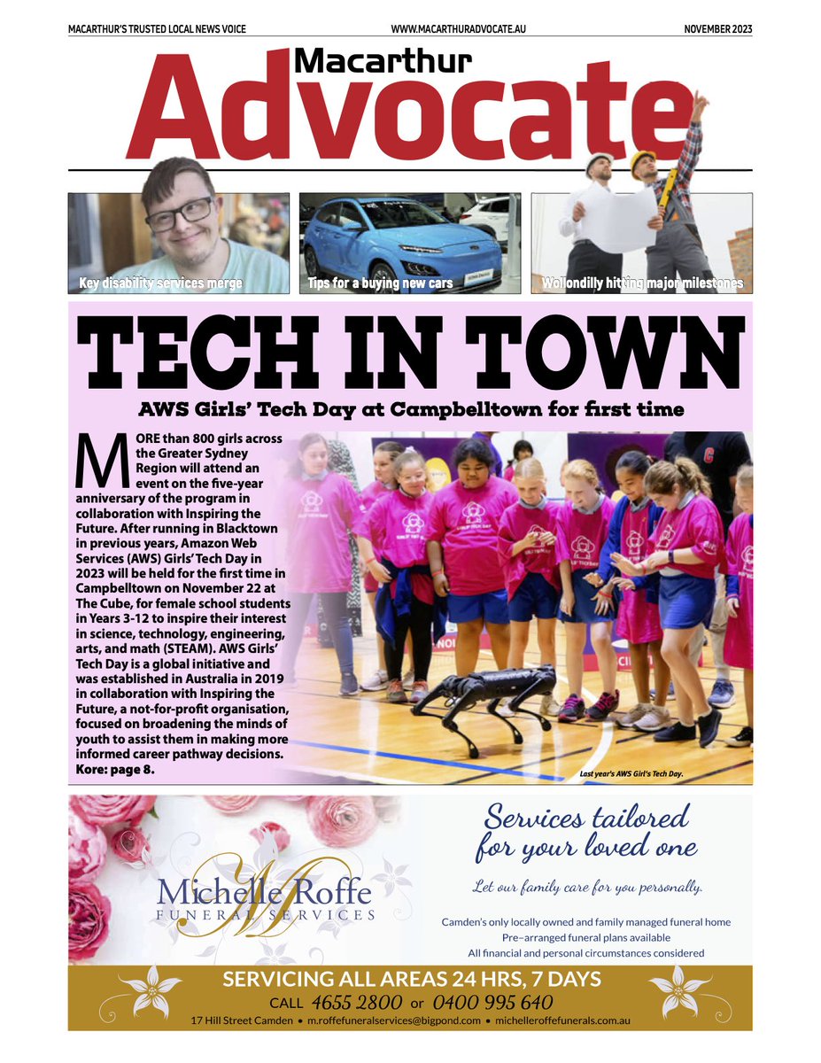 ITF_Australia's tweet image. 🔥@gregwarren_ ❝If we want more women in #STEAM fields, we must engage girls early, show them the possibilities open to them in these fields &amp;amp; help them get involved❞
📰 Excited! #AWSGirlsTechDay on front page of local news: macarthuradvocate.au/regions/campbe… 

#AWS #awsincommunities
