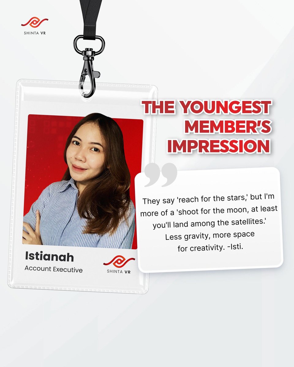 Embracing Youthful Ambitions 🌟

Being the youngest member in the office comes with its unique advantages! 

The youngest ones remind us never to stop learning!

#shintavr  #MilleaLab #VirtualCharacterSystem  #Metaverse  #vrsation #metanesia #metaverseindonesia #ForTheGreaterGood