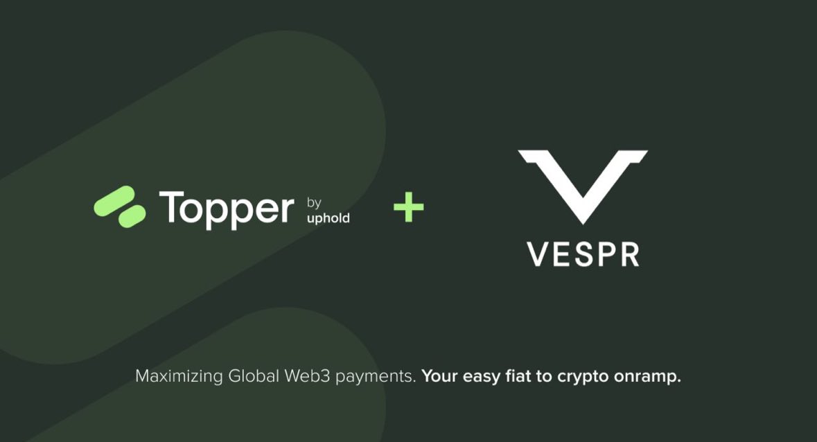 MHiesboeck's tweet image. Topper by @UpholdInc is proud to announce our partnership with #VESPR, a non-custodial #Cardano wallet designed to make buying, swapping and managing Cardano easy. $ADA 
  
Cardano is a blockchain platform built on the groundbreaking Ouroboros proof-of-stake consensus protocol.