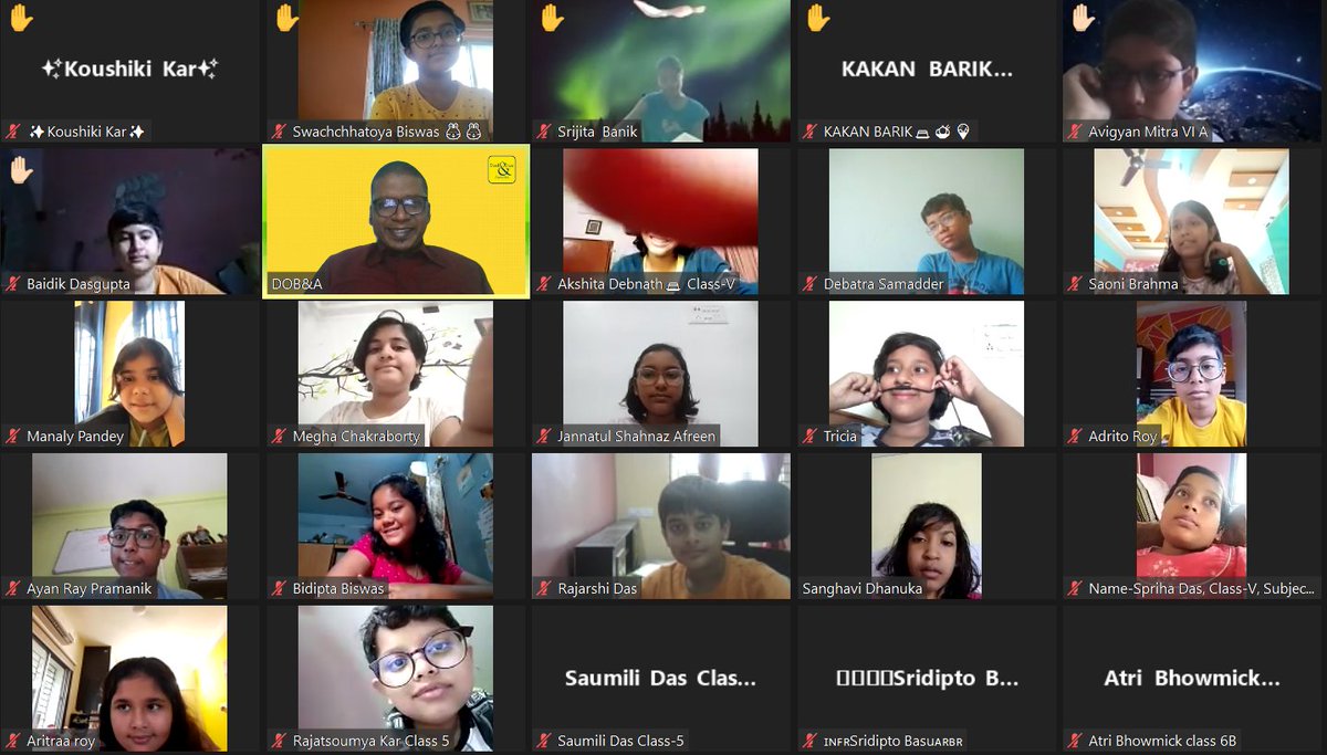 DOBnAssociates's tweet photo. Derek O'Brien and Associates conducting a GK &amp; Current Affairs session for the students of Classes 5 - 9 of Garden High School Kalyani on 18 November. #onlinelearning https://t.co/qeP0RLVzGO