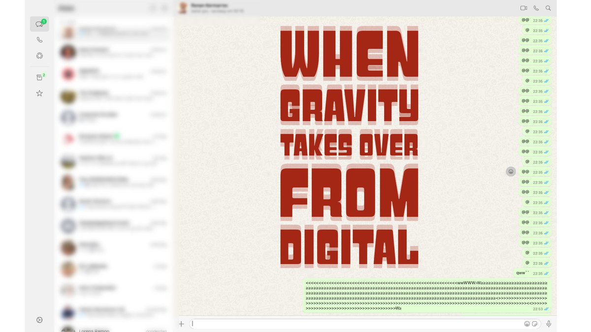 When gravity takes over from Digital.