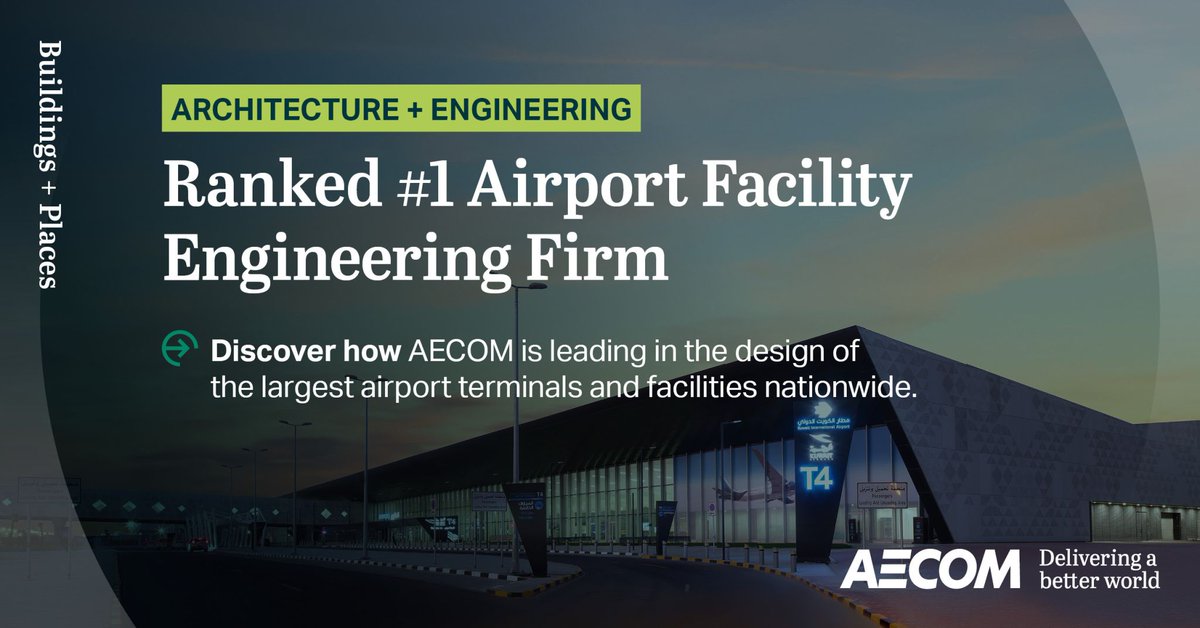 Buildings + Places (@aecombuildplace) on Twitter photo We are excited to share that AECOM has been named the Top Airport Facility Engineering Firm by <a href="/BDCNetwork/">BD+C Media</a>!
Learn more here: bdcnetwork.com/top-65-airport… We are excited to share that AECOM has been named the Top Airport Facility Engineering Firm by <a href="/BDCNetwork/">BD+C Media</a>!
Learn more here: bdcnetwork.com/top-65-airport…
