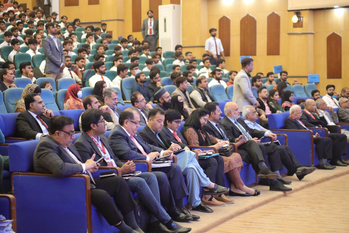 PIDEpk's tweet photo. @ahmad_pide delivers a warm welcome at the 37th Annual General Meeting & Conference of PSDE. With a focus on 'Breaking the Aid-Debt Chains,' the event aims to explore sustainable, home-grown solutions for Pakistan's economic challenges. Exciting four days ahead! #PSDEConference https://t.co/l4UTouGyng