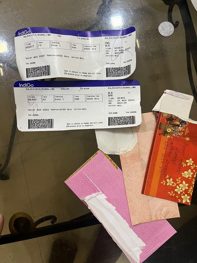 Komdiii's tweet photo. @JM_Scindia @MoCA_GoI @aairprairport @aaipunairport @BLRAirport Just had a terrible experience with @IndiGo6E on my Pune to Raipur flight via Bangalore. My PNR is N4ZI5R.  3 envelopes in my checked luggage were opened and all the money inside was stolen. need this issue resolved https://t.co/zYLuhI2h1a
