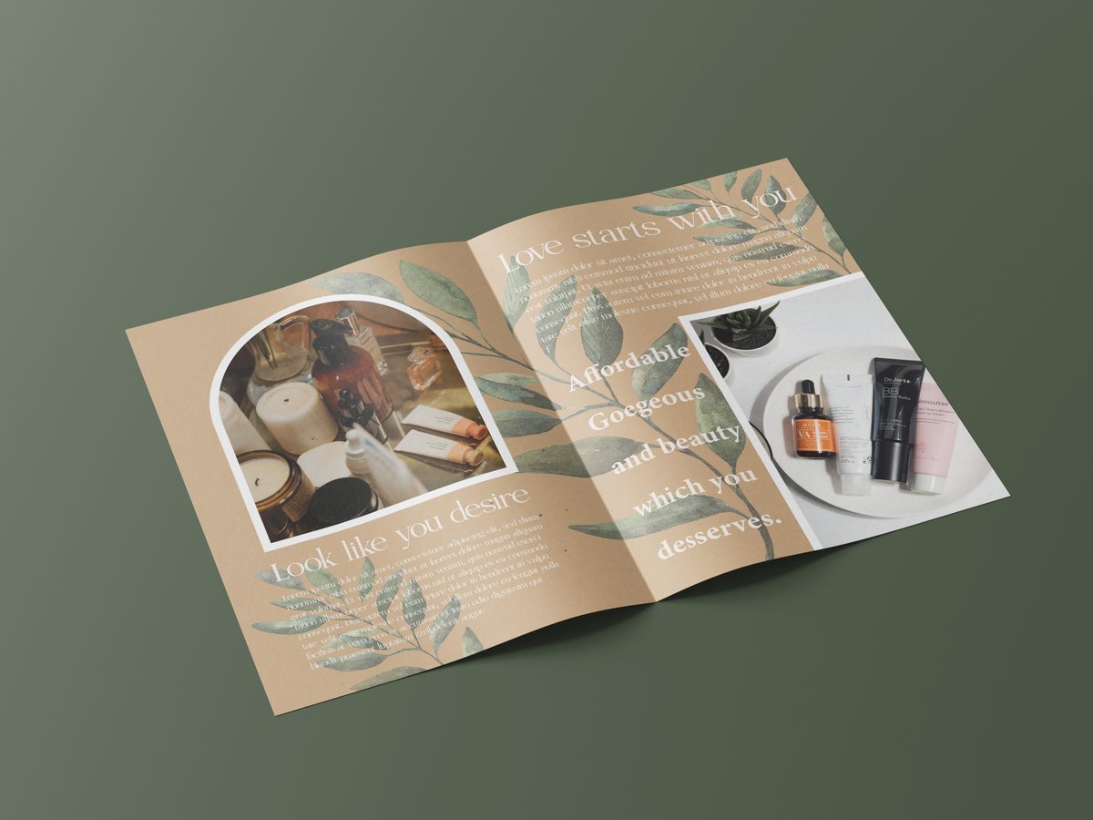 CreationMaryam's tweet photo. Cosmetics Product Bi-Fold Brochure  is corporate business brochure  will help you to promote your any project purpose with elegant, modern, simple, minimalist and professional design. 
#spa #beautycare #cosmetics #massage #clinic #salon #Skincare #wellness  #brochure #selfcare https://t.co/RagD969ZtJ