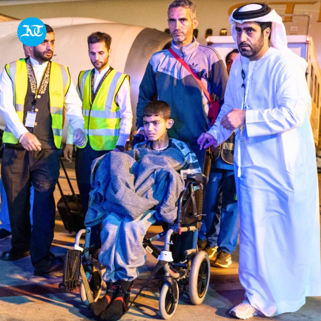 khaleejtimes's tweet photo. #KTExclusive
#InPhotos: The second batch of injured Palestinian children from Gaza has landed in the UAE for treatment at Emirati hospitals.
Khaleej Times was part of the mission that saw a flight from Abu Dhabi land at Al Arish international airport in Egypt, evacuate the children and return to Abu Dhabi in less than 15 hours.
The children sustained war injuries ranging from fractures to burns, some are suffering from cancer.
For more information, visit: https://t.co/bZ2cLEs9D9
๐ธ: Shihab/ KT
#Gaza #alarish #humanitarianaid #uaeforgaza #UAE #humanitarianaidforgaza #AbuDhabi #KhaleejTimes