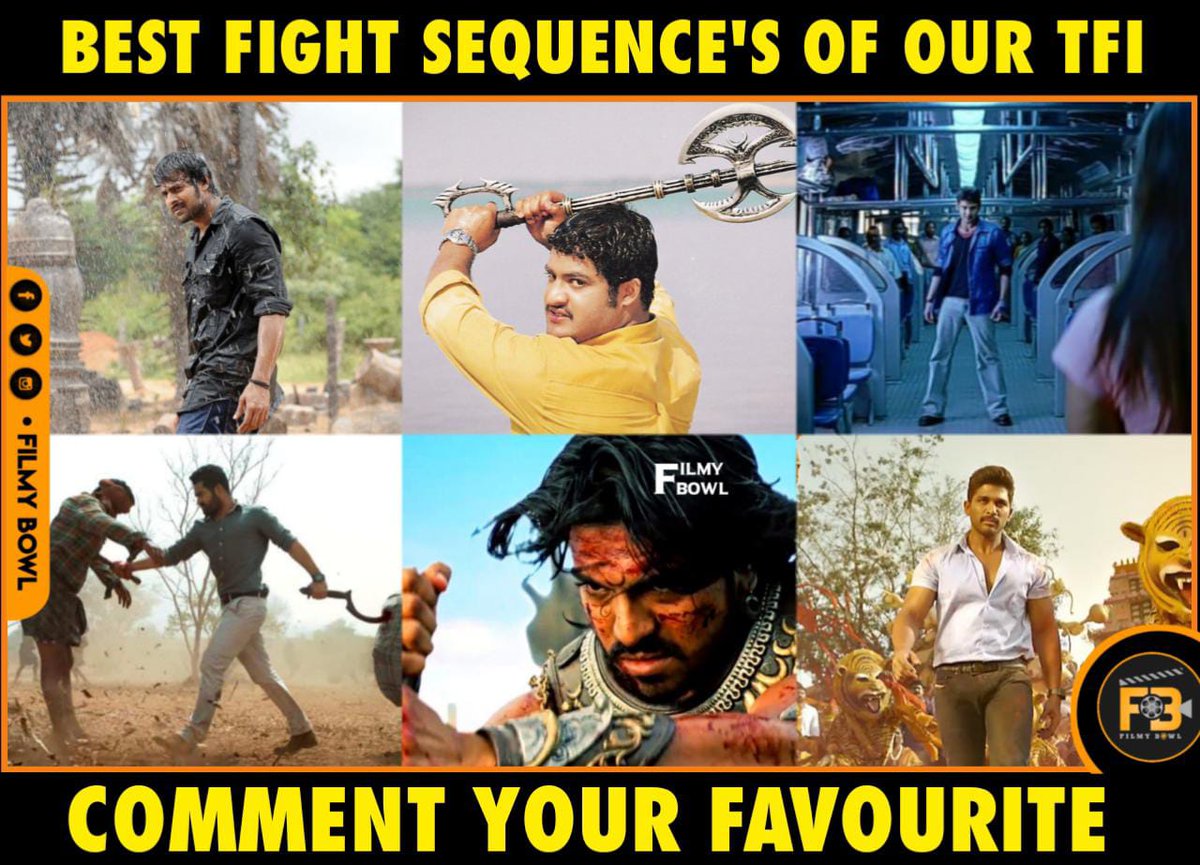 Best Fight sequences of our TFI

#Mirchi
#Simhadri
#Pokiri
#AravindaSametha
#Magadheera
#Sarrainodu

Comment your Favourite 👇👇