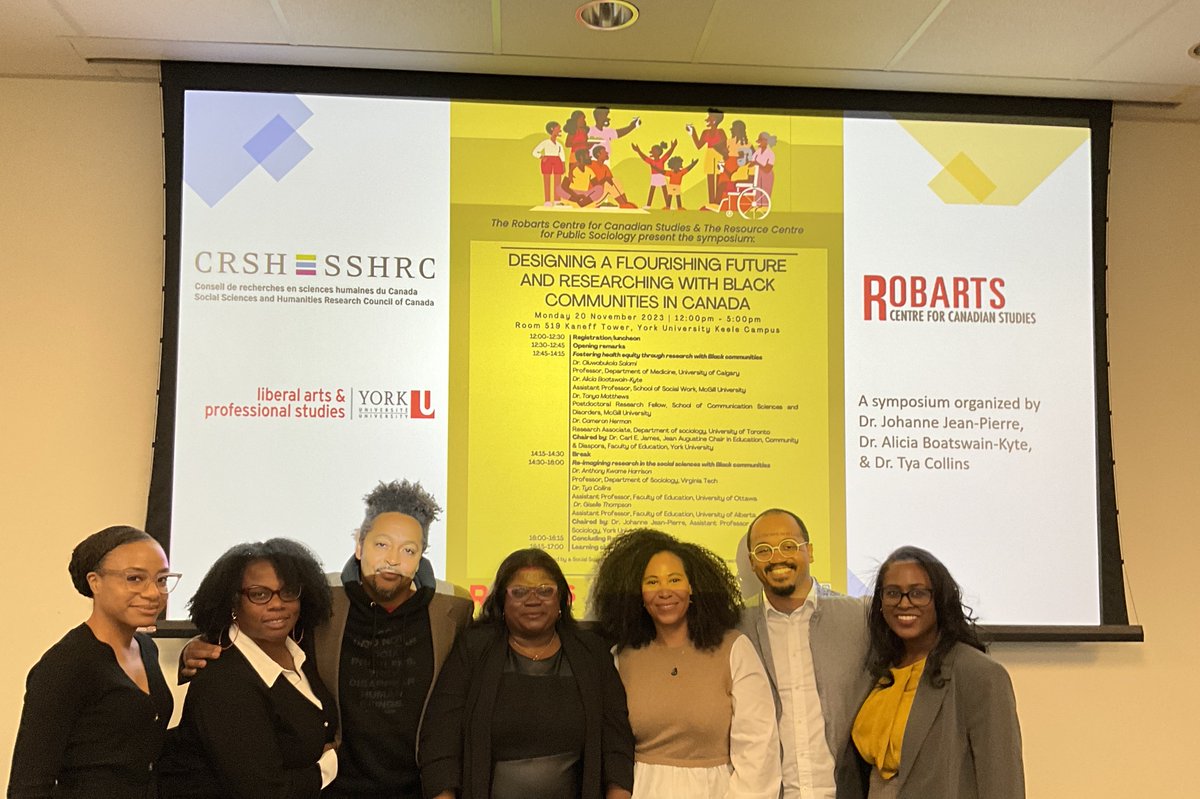 Johanne Jean-Pierre (@jjpierre4700) on Twitter photo Thanks esteemed panellists & attendees, you made this <a href="/SSHRC_CRSH/">SSHRC</a> funded symposium about research with Black communities a success! <a href="/BukolaSalami/">bukola salami</a> <a href="/CK_Herman/">Cameron Herman, PhD</a> <a href="/aliciakyte/">Alicia Boatswain-Kyte, MSW PhD</a> <a href="/iamgft/">Giselle Thompson</a> <a href="/YorkUSOCI/">YorkU Sociology</a> <a href="/YorkULAPS/">Faculty of Liberal Arts & Professional Studies</a> <a href="/RobartsCentre/">Robarts Centre</a> <a href="/TubmanInstitute/">The Harriet Tubman Institute</a> <a href="/RCPSatYorkU/">RCPSatYorkU</a> <a href="/uOttawaEdu/">uOttawa Education</a> <a href="/UofT_Sociology/">U of T Sociology</a> Thanks esteemed panellists & attendees, you made this <a href="/SSHRC_CRSH/">SSHRC</a> funded symposium about research with Black communities a success! <a href="/BukolaSalami/">bukola salami</a> <a href="/CK_Herman/">Cameron Herman, PhD</a> <a href="/aliciakyte/">Alicia Boatswain-Kyte, MSW PhD</a> <a href="/iamgft/">Giselle Thompson</a> <a href="/YorkUSOCI/">YorkU Sociology</a> <a href="/YorkULAPS/">Faculty of Liberal Arts & Professional Studies</a> <a href="/RobartsCentre/">Robarts Centre</a> <a href="/TubmanInstitute/">The Harriet Tubman Institute</a> <a href="/RCPSatYorkU/">RCPSatYorkU</a> <a href="/uOttawaEdu/">uOttawa Education</a> <a href="/UofT_Sociology/">U of T Sociology</a>