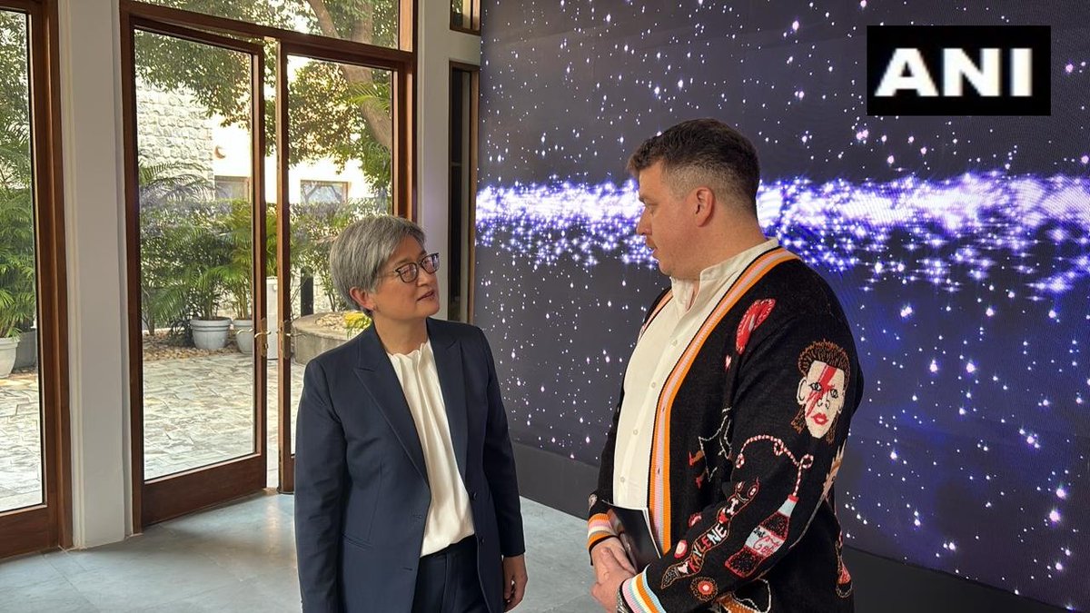 htTweets's tweet image. #InPics | Australian Foreign Minister #PennyWong at Australian High Commission to inaugurate upcoming exhibitions featuring Australian First Nations Artists in India

(📸: ANI)
