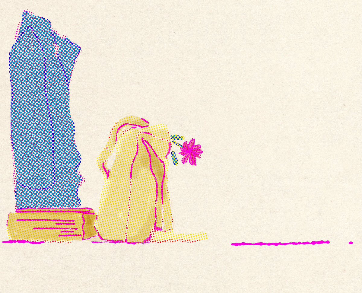 mado_yukio's tweet photo. Just added a flower to the landscape in front of me, because I thought there was so much sadness 
#illustration #artwork https://t.co/rF3ivIk1m4