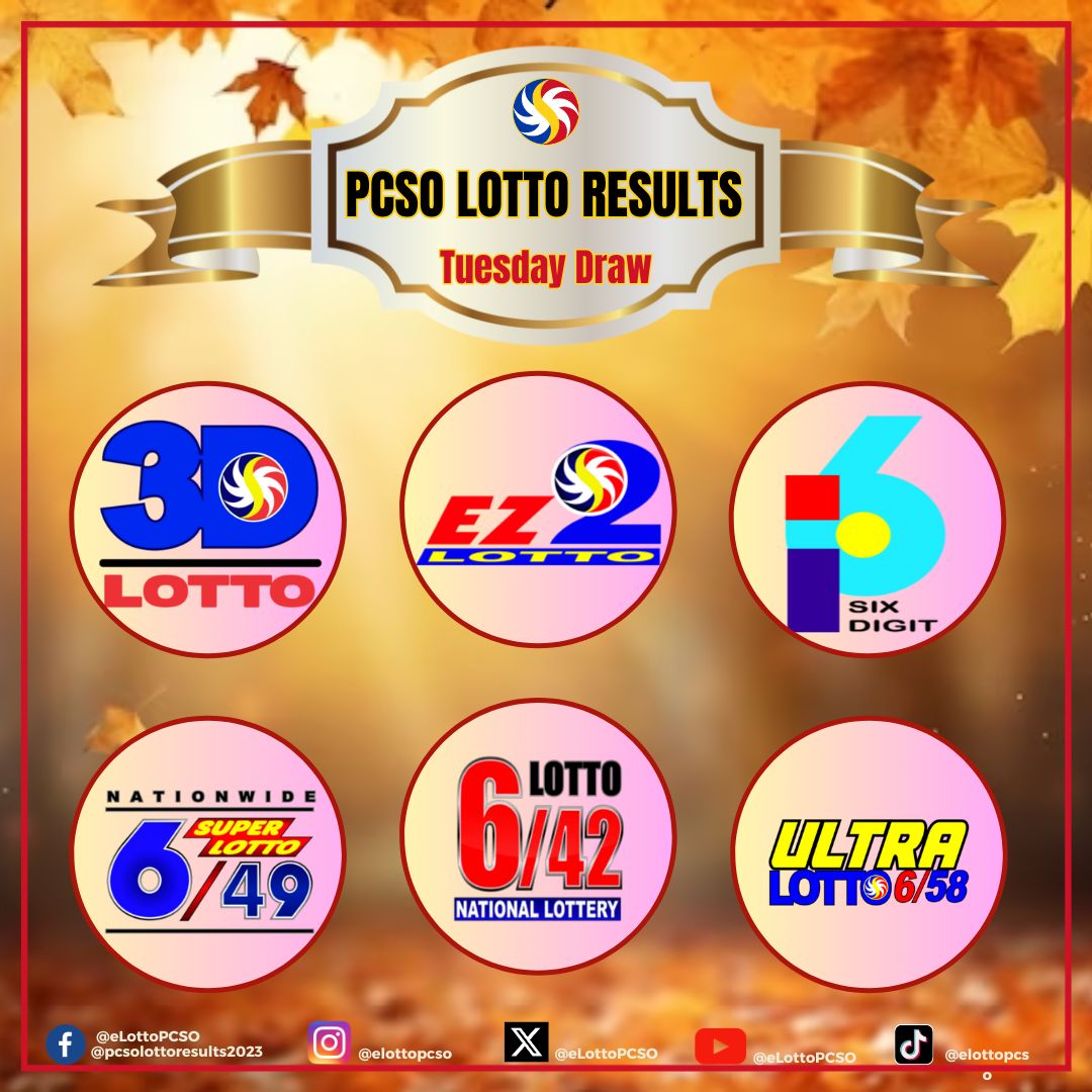 eLottoPCSO's tweet image. The Official Philippine PCSO Live Draw Results
Date: November 21, 2023, Tuesday

Stay tuned for more updates!

🎯3D Lotto Luz-Vis-Min
Afternoon 2:00 pm: 4-9-6

🎯2D Lotto Luz Vis-Mindanao
Afternoon 2:00 pm: 19-28

#elottopcso #pcsoelotto #lottodraw #pcso #lotto