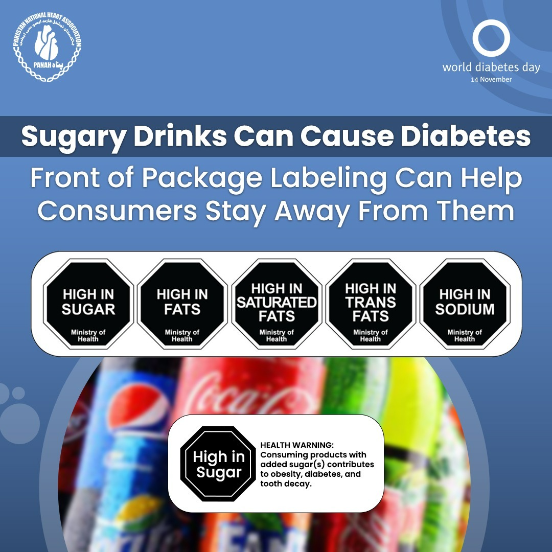 Front-of-package warning labelling: A game-changer in promoting healthier choices! This practical approach equips consumers with essential information about the products they're considering.     

#WorldDiabetesDay2023 #WorldDiabetesDay