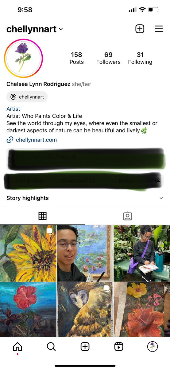 Chellynnart's tweet photo. Instagram Artist Page Update/Refresh

🌿Do you love nature, animals and more? Follow for art as vibrant and lively as I am!

🌿#chellynnart
🌿#instagram
🌿#artist
🌿#painter 
🌿#colorandlife https://t.co/gyL9AMXlHt