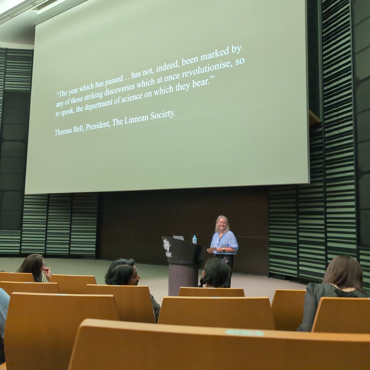 JapanScicom's tweet photo. "If science is important, then the communication of science also really matters." Ali Bailey from @TheCrick is delivering a poignant keynote for #JSF23 at @OISTedu https://t.co/pmxsinsFij