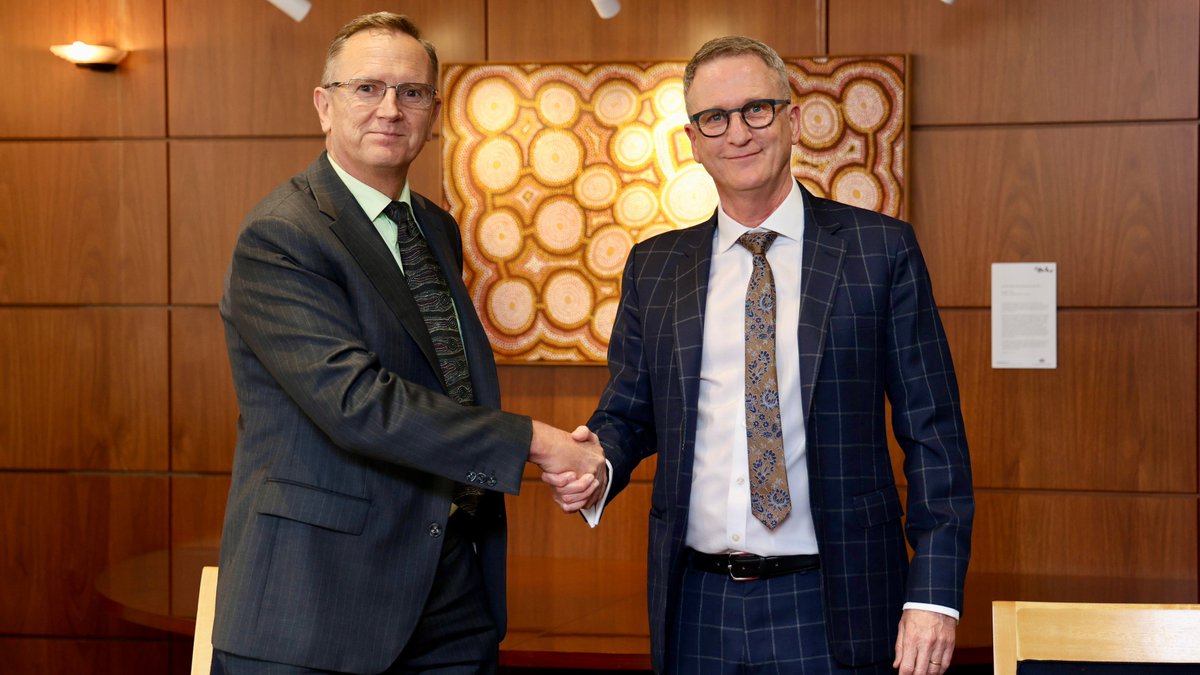 DG_ASNO's tweet photo. Today I signed an MOU between #ASNO &amp; @GeoscienceAus for the provision of nuclear explosion monitoring services. This reaffirms our 30-year partnership since the first nuclear monitoring MOU in 1993, a demonstration of Australia’s commitment to non-proliferation &amp; the #CTBT https://t.co/shS6oYIGub