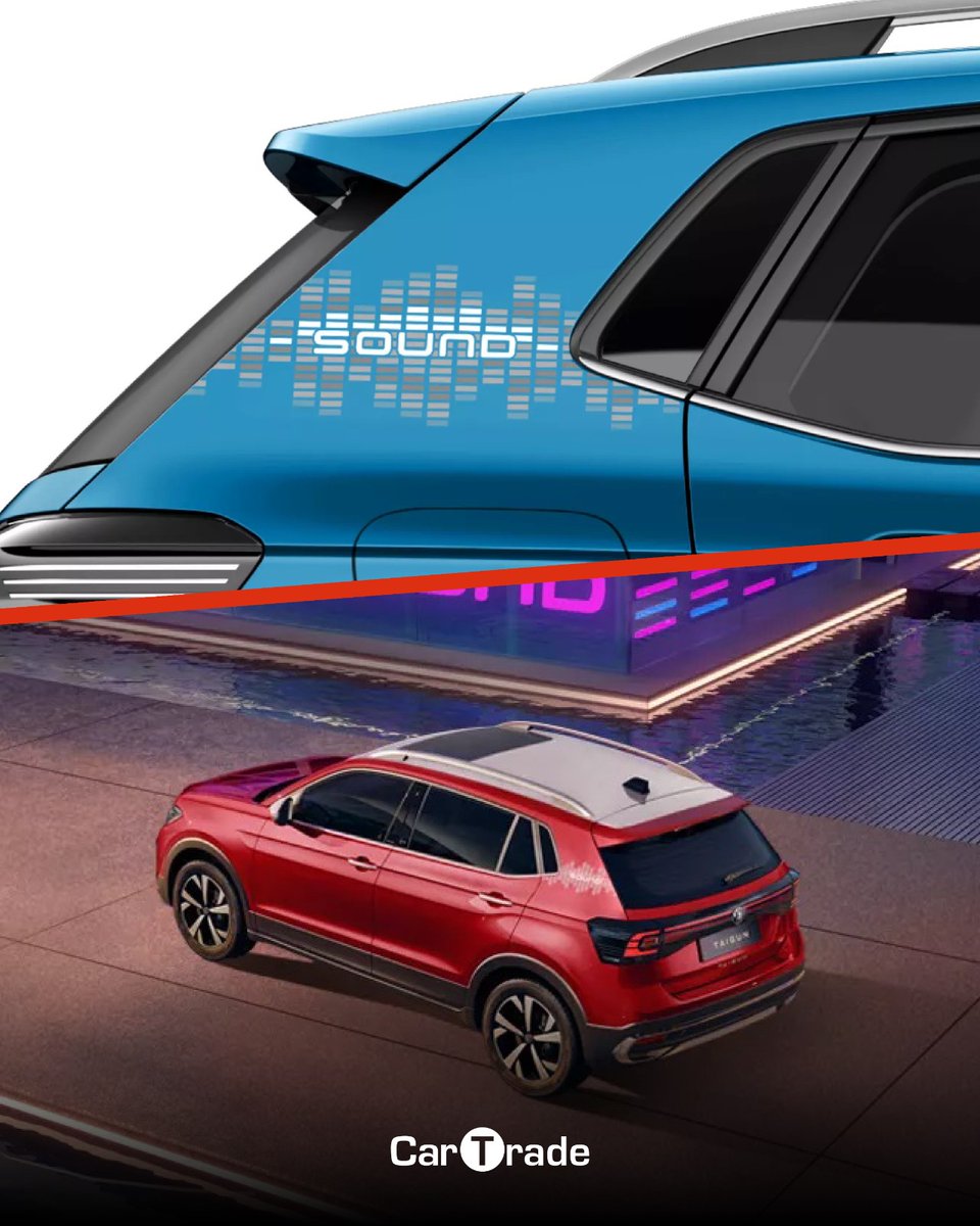 Car_Trade's tweet photo. #VolkswagenIndia has announced the prices of a new special ‘#SoundEdition’ of #TaigunSUV in India. This new limited edition is based on the Topline variant at a starting price of Rs. 16.33 lakh (ex-showroom).
#Volkswagen #VolkswagenTaigun #Taigun #SUV #VW #CTNews https://t.co/r0R8ZwBm3N