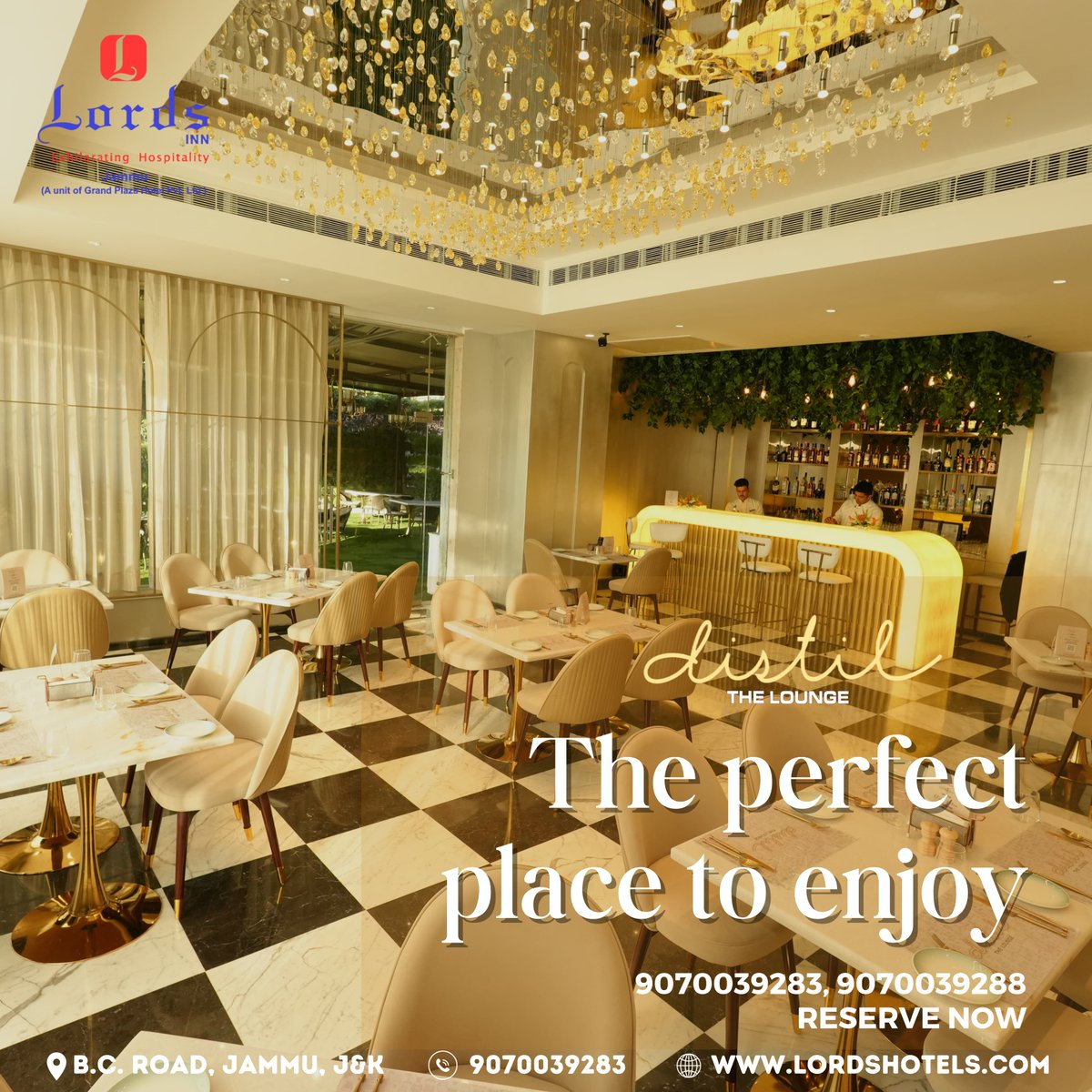“Distil The Lounge : The perfect place to enjoy”.
.
Location📷 : B.C Road, Near Bus Stand , Jammu 180001
.
Connect with us for Bookings  :  9070039283, 9070039288
.
#Distillthelounge #sipsavorenjoy #lounge #craftcocktails #chillvibes #sipinsytle #drinks #lordsinnjammu
