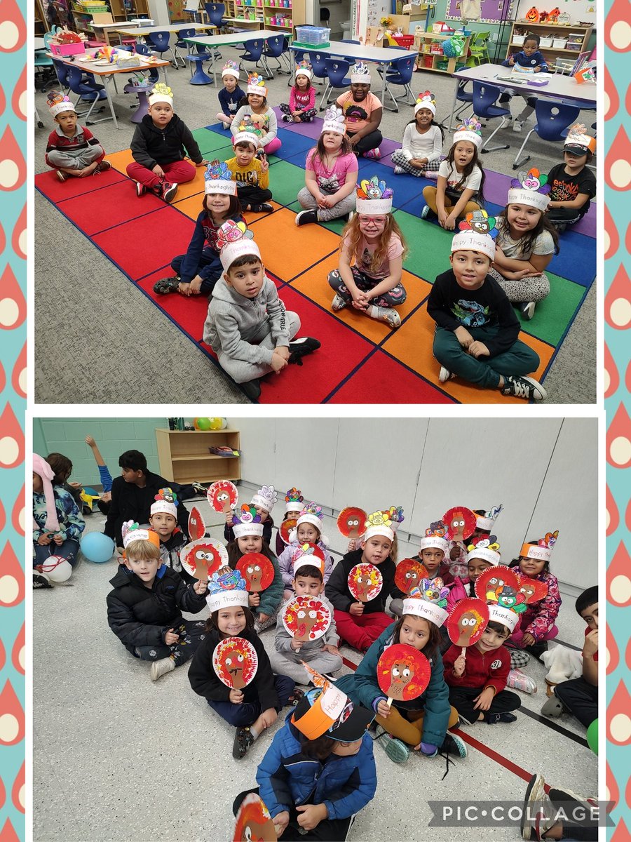 andreabcoker's tweet photo. Thanksgiving Write the Room and Parade Fun today! Happy Thanksgiving from my little turkeys! 🦃😊 #BCPSkinder #makelearningfun @ColgateES https://t.co/RlIvJLwagg