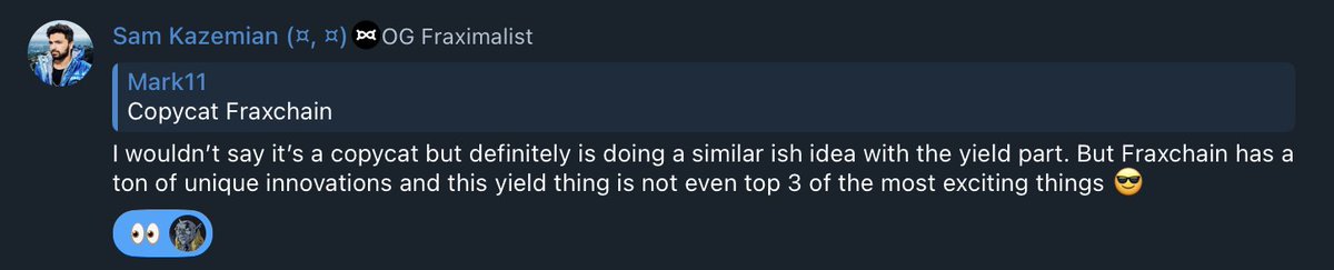 lewquidity's tweet photo. ⛓️ FRAXCHAIN NEWS ⛓️

The core team mentioned that "this yield thing" isn't even in the top 3 most exciting/unique things about #Fraxchain 👀

@fraxfinance out here revolutionizing what it means to be an L2 w/ Fraxchain 🦅 https://t.co/Idm6fC2Kls